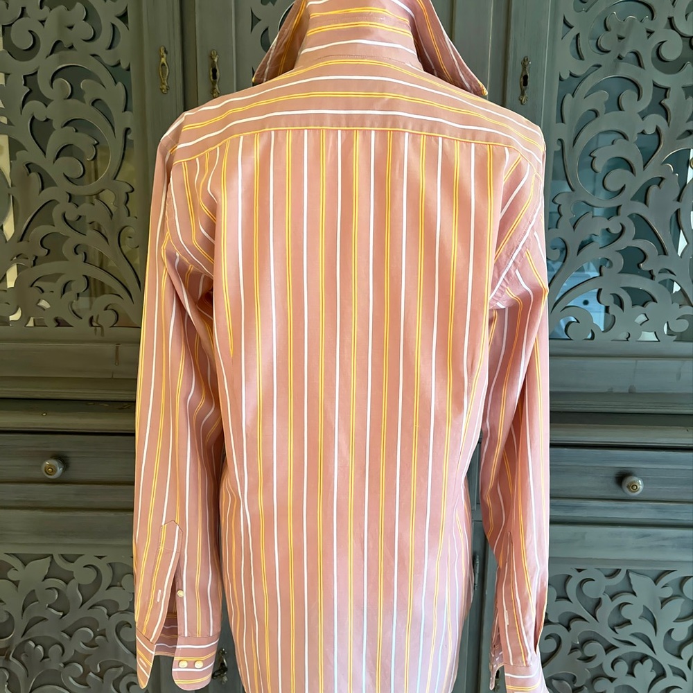 Etro Pink Striped Button Up Shirt 38 View 6